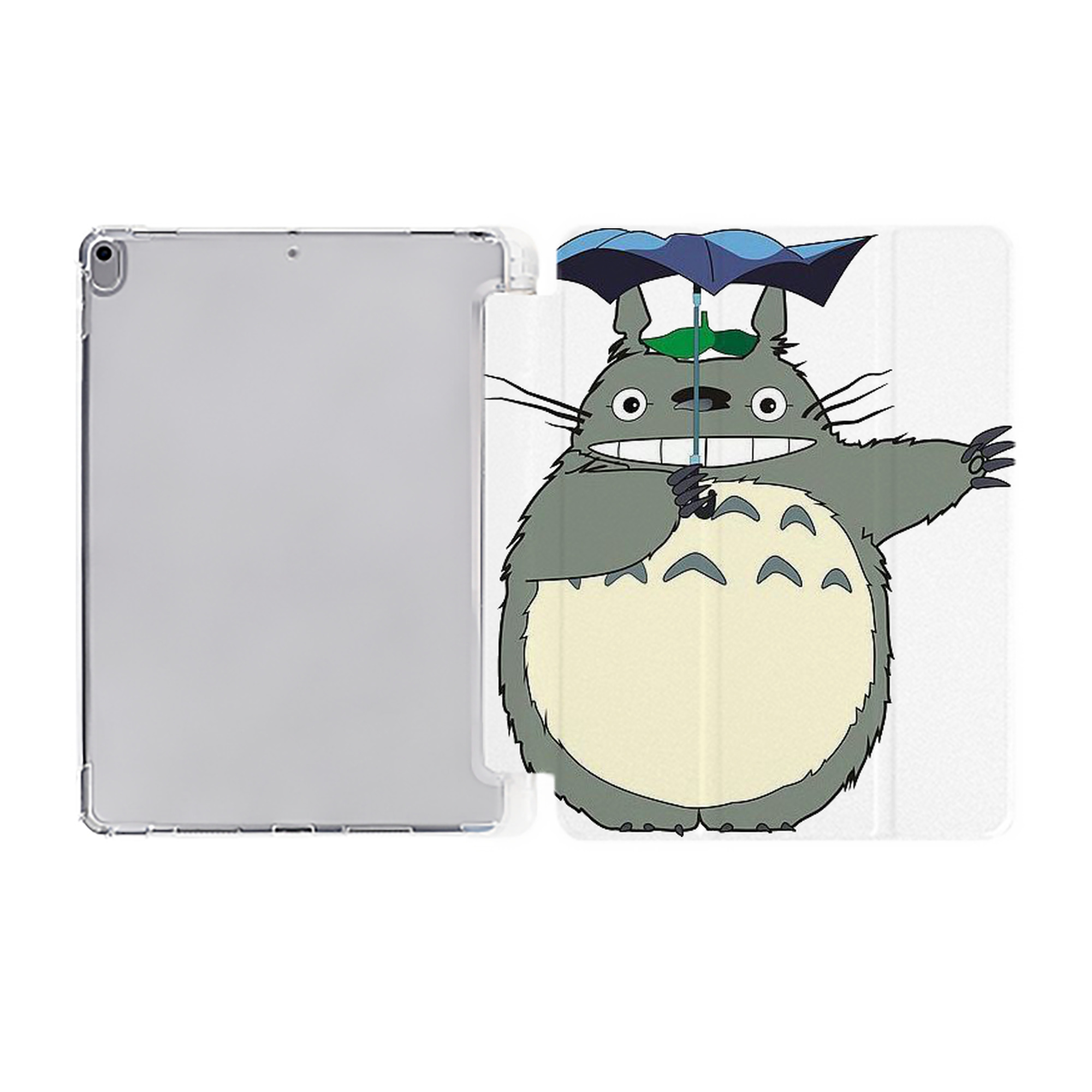 （画像用） となりのトトロ 草壁メイ 草壁サツキ My Neighbor Totoro Satsuki Kusakabe Mei Kusakabe IPad ケース ペン収納付き 三つ折りスタンド PUレザー×シリコン 対応機種9.5/10.5/10.9インチ